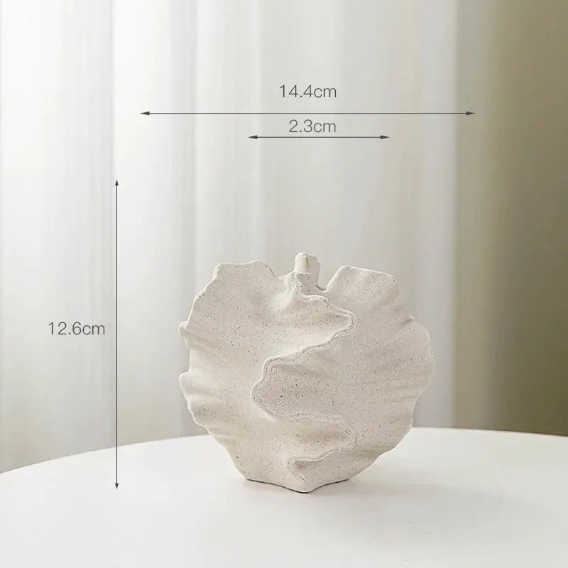 Stylish European ceramic vase with a unique wavy design ideal for home decor