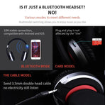 Gizmo Gadgets foldable gaming headphone with Bluetooth mode and 3.5mm audio cable for versatile use
