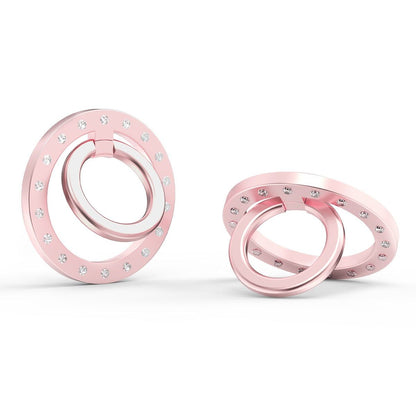 Gizmo Gadgets MagSafe ring stand for iPhone in pink with decorative rhinestones for secure grip