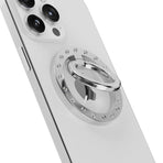 Stylish MagSafe ring stand for iPhone with rhinestone accents for secure grip and convenience
