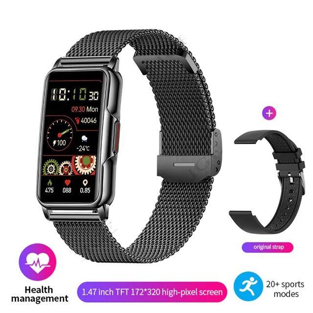 Gizmo Gadgets multi-function fitness smart watch with a 1.47 inch high-pixel screen and interchangeable straps