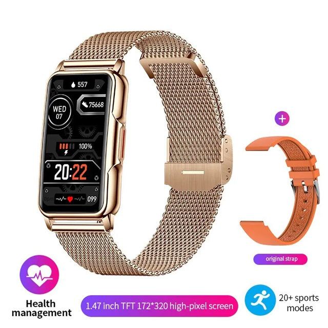 Gizmo Gadgets multi-function fitness smart watch with 1.47 inch TFT display and changeable strap