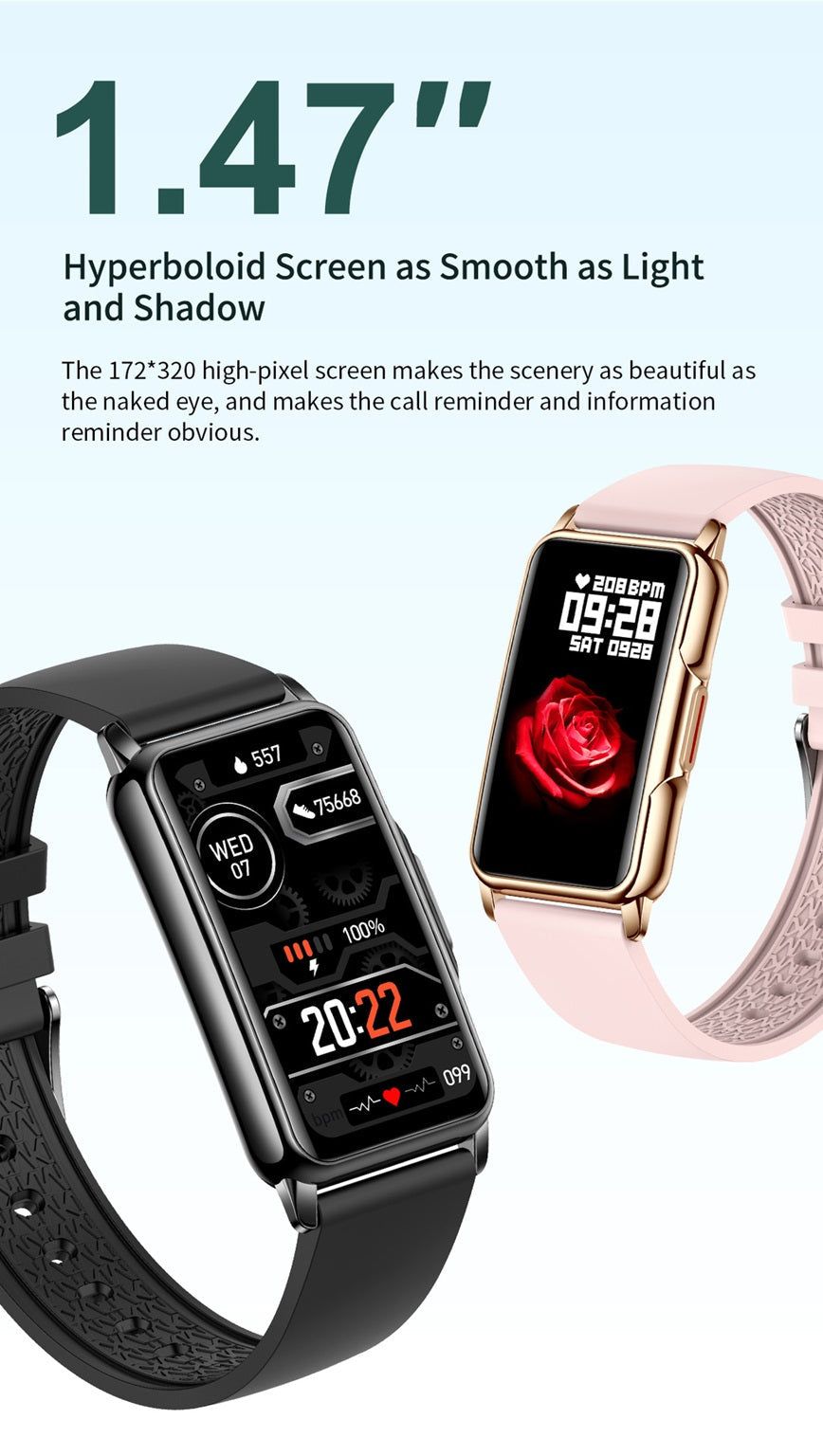 Gizmo Gadgets multi-function fitness smart watch with 1.47 inch hyperboloid screen and customizable straps