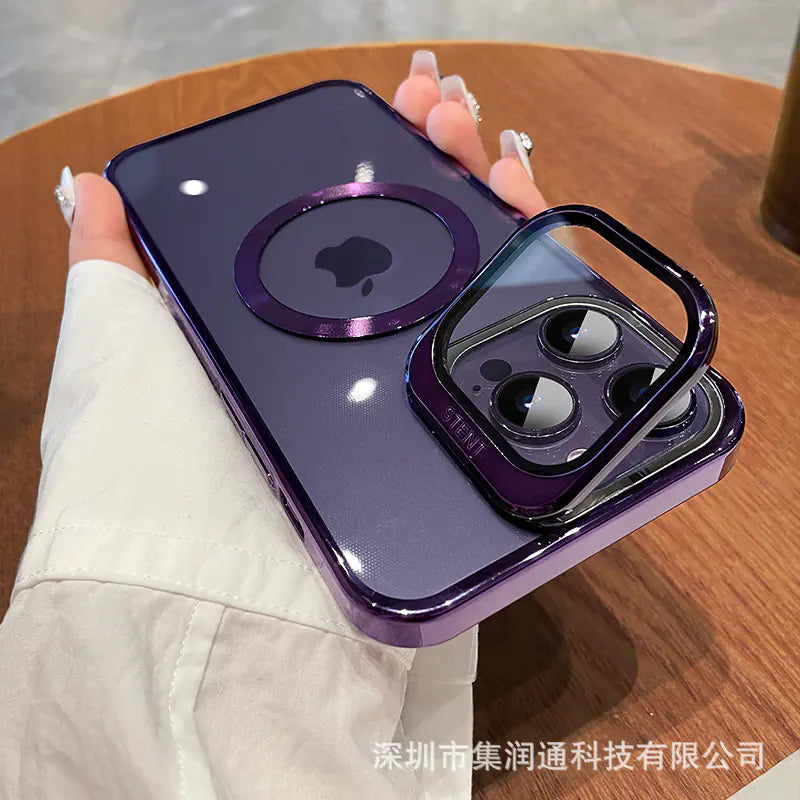 適用於 iPhone 15 Pro Max 的磁性硬殼（附支架）