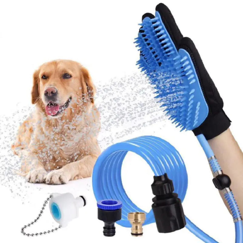 Gizmo Gadgets pet bathing gloves with rubber bristles for easy dog washing and grooming