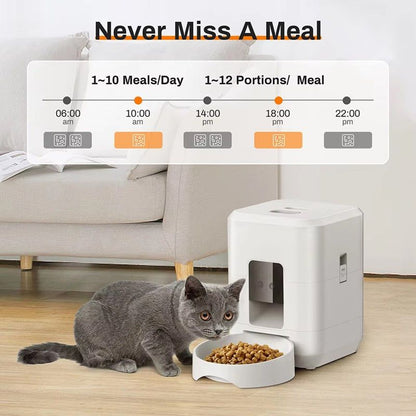 Gizmo Gadgets smart pet food dispenser with programmable meal schedule for cats and dogs