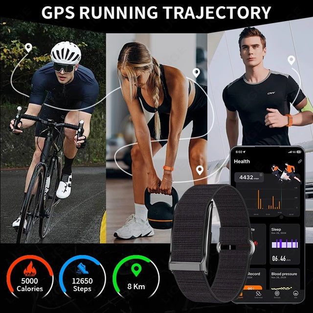 Gizmo Gadgets smart sports bracelets for fitness tracking calories, steps, and running trajectory