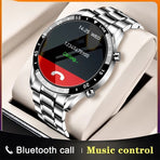 waterproof  Smart Watch with Bluetooth Call Feature and Stylish Metal Band for Everyday Use