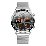 waterproof Smart Watch with Fitness Tracking, Heart Rate Monitor, and Stylish Metal Mesh Band