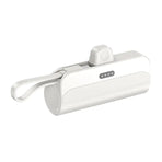 Gizmo Gadgets Wireless Capsule Mini Power Bank in sleek white design for portable charging