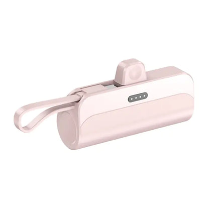 Gizmo Gadgets Wireless Capsule Mini Power Bank in Pink with Sleek Design and Carry Strap